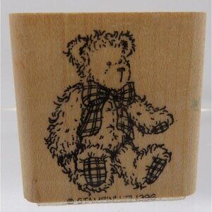 Teddy Bear with Plaid Bow Stamp ©1996 Stampin' Up!